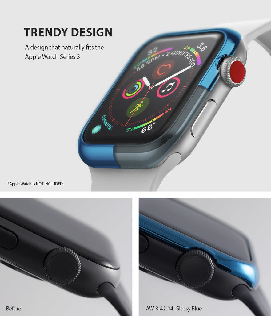 apple watch 3 2 1 42mm case ringke bezel styling stainless steel frame cover 42-04 classic design
