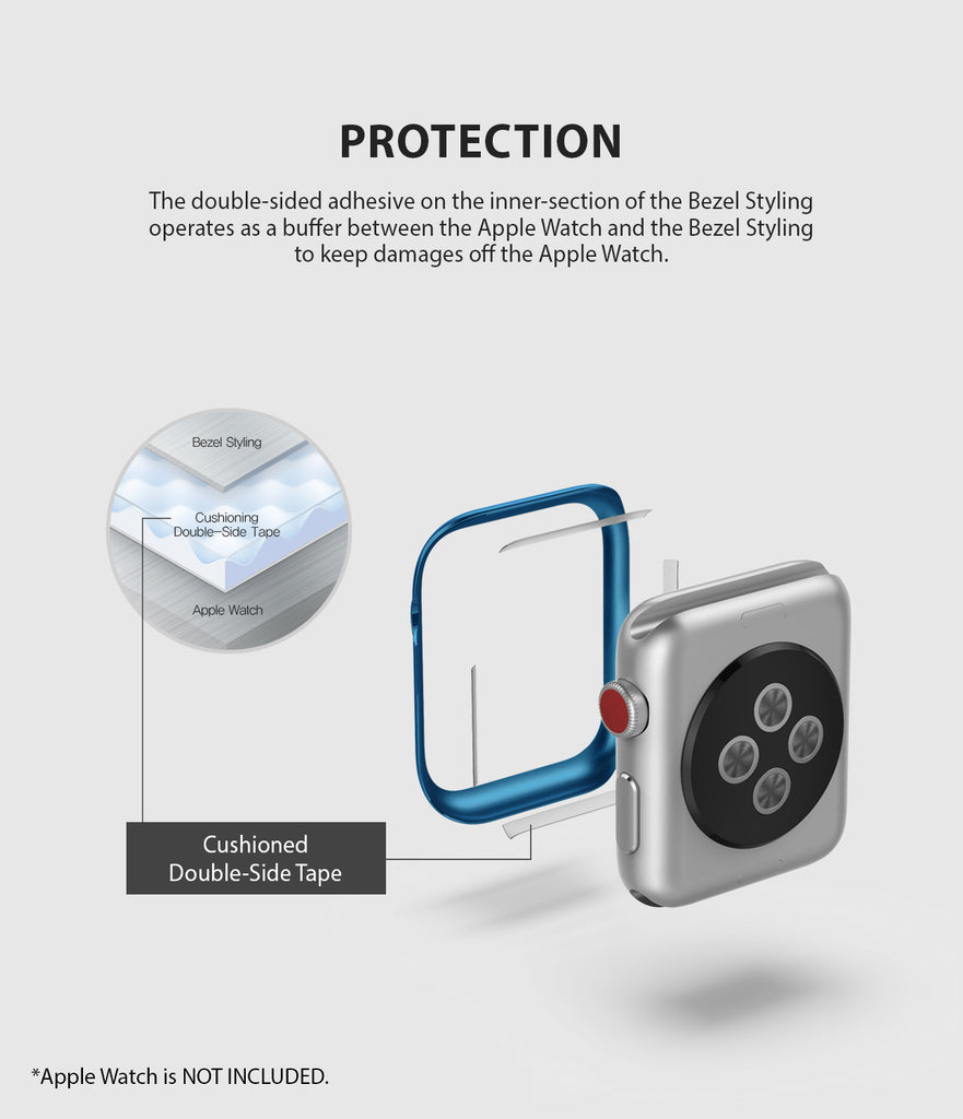 apple watch 3 2 1 42mm case ringke bezel styling stainless steel frame cover 42-04 protection