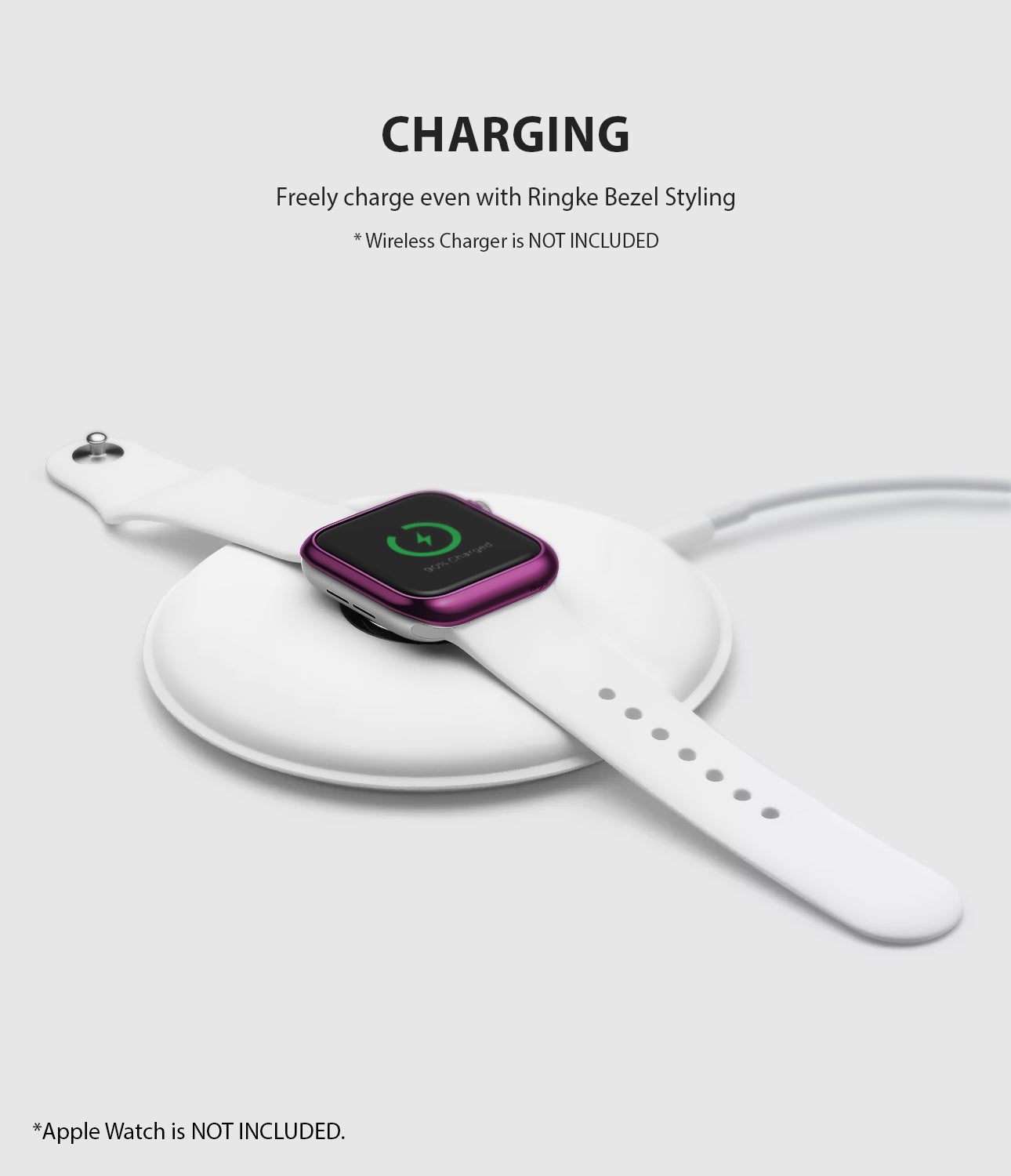 apple watch 3 2 1 42mm case ringke bezel styling stainless steel frame cover 42-07 wireless charging