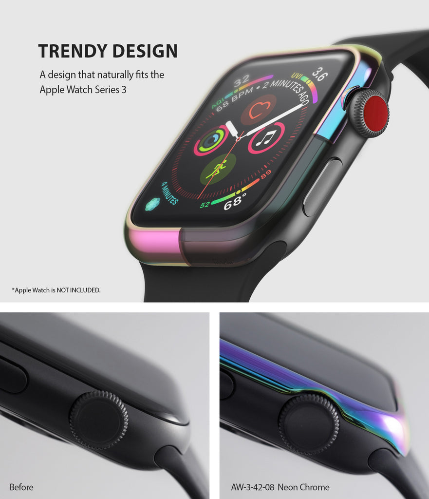 apple watch 3 2 1 42mm case ringke bezel styling stainless steel frame cover 42-08 classic design