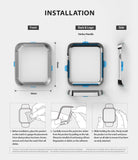 apple watch 3 2 1 42mm case ringke bezel styling stainless steel frame cover 42-42 full package