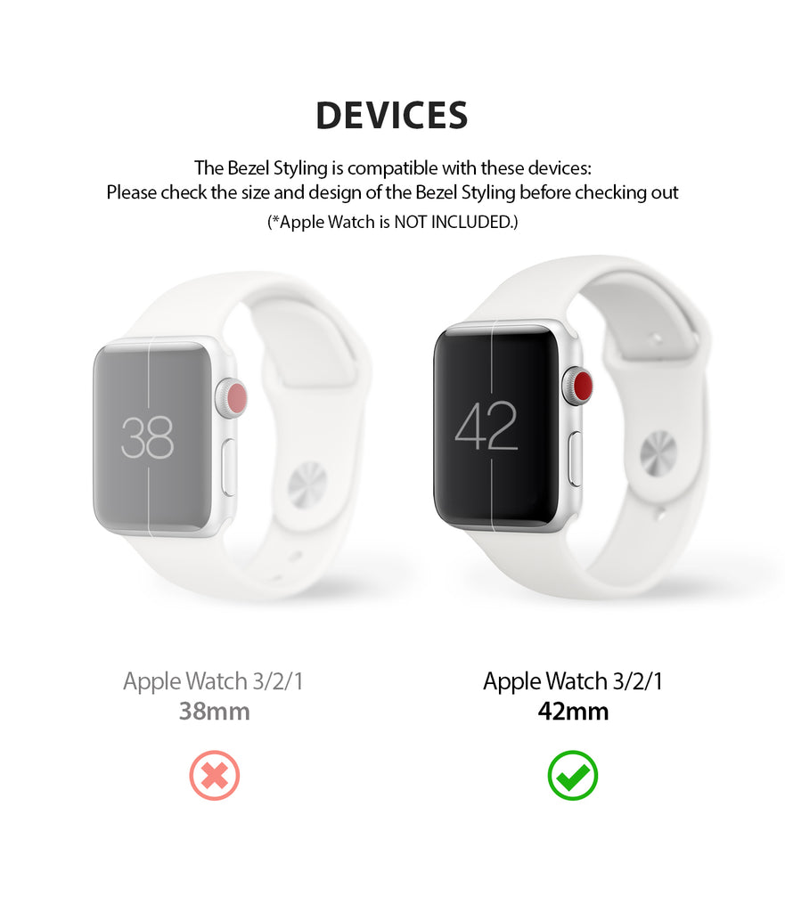 apple watch 3 2 1 42mm case ringke bezel styling stainless steel frame cover 42-42 device compatibility