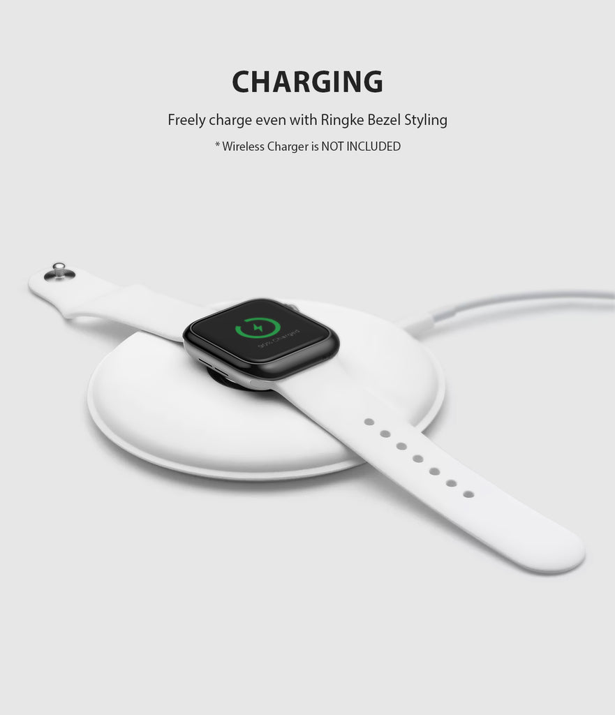 apple watch 4 44mm case ringke bezel styling stainless steel frame cover 44-03 wireless charging