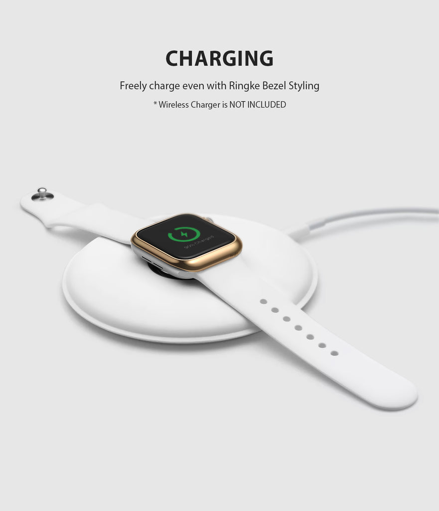 apple watch 4 44mm case ringke bezel styling stainless steel frame cover 44-05 wireless charging