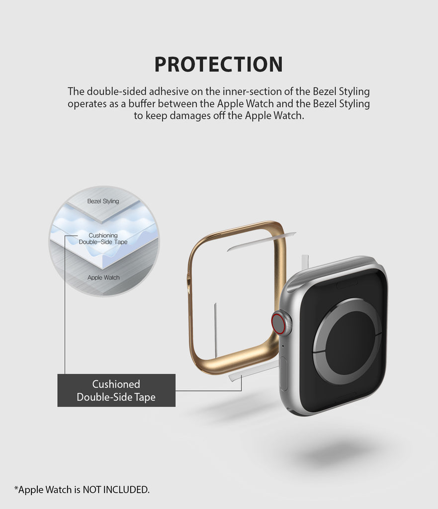 apple watch 4 44mm case ringke bezel styling stainless steel frame cover 44-05 protection