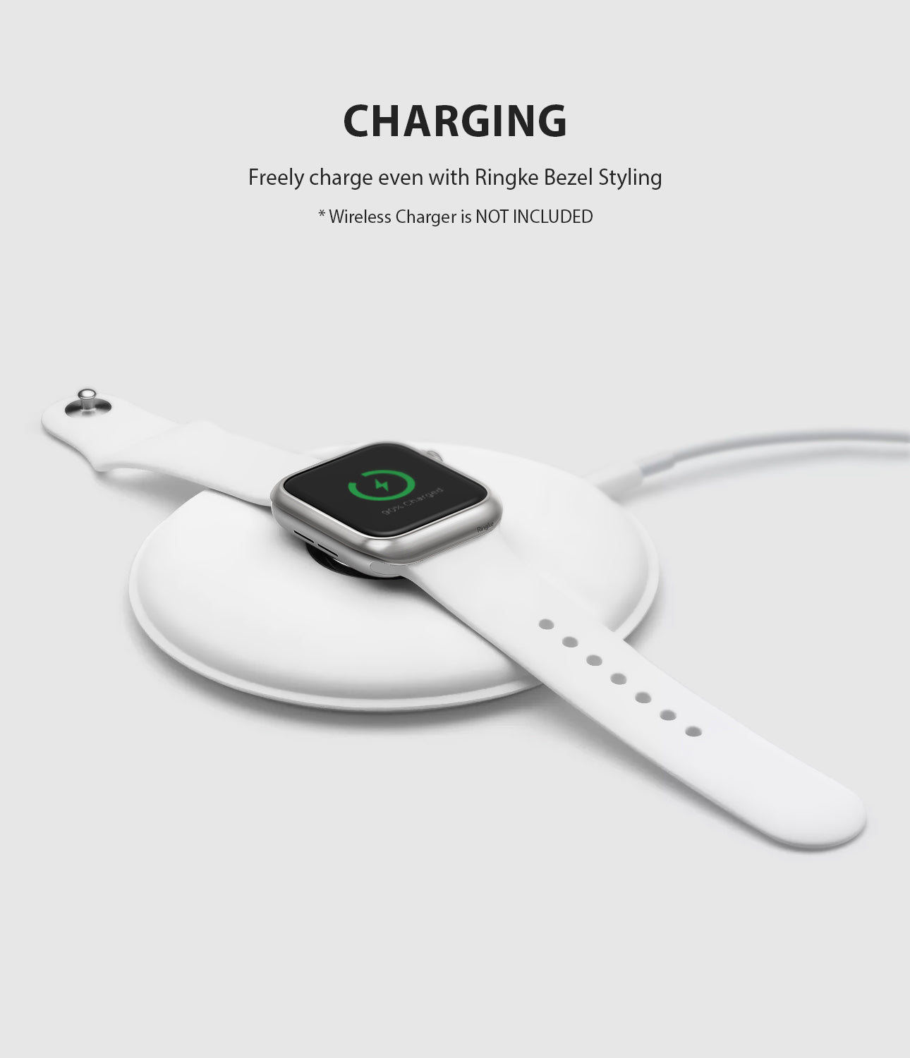 apple watch 4 44mm case ringke bezel styling stainless steel frame cover 44-09 wireless charging