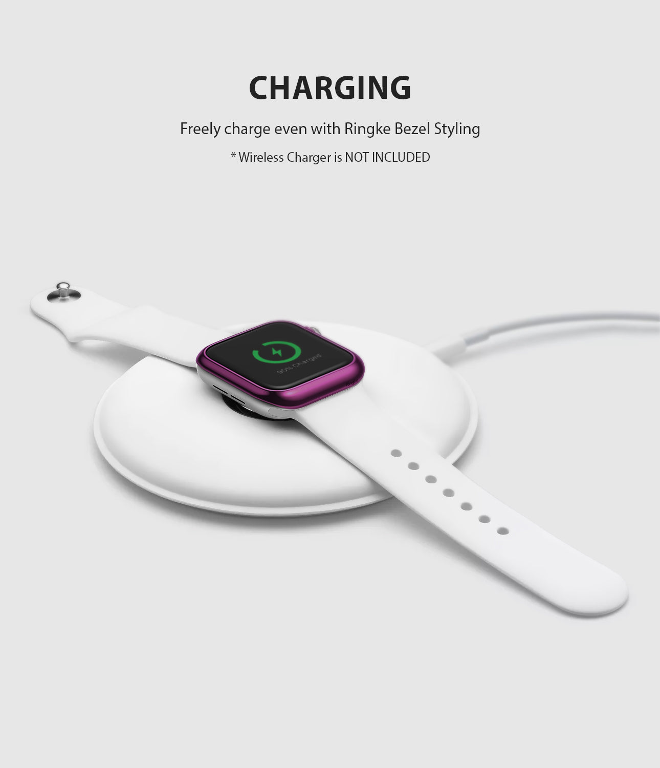 apple watch 4 44mm case ringke bezel styling stainless steel frame cover 44-07 wireless charging