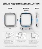 apple watch 4 44mm case ringke bezel styling stainless steel frame cover 44-42 simple installation