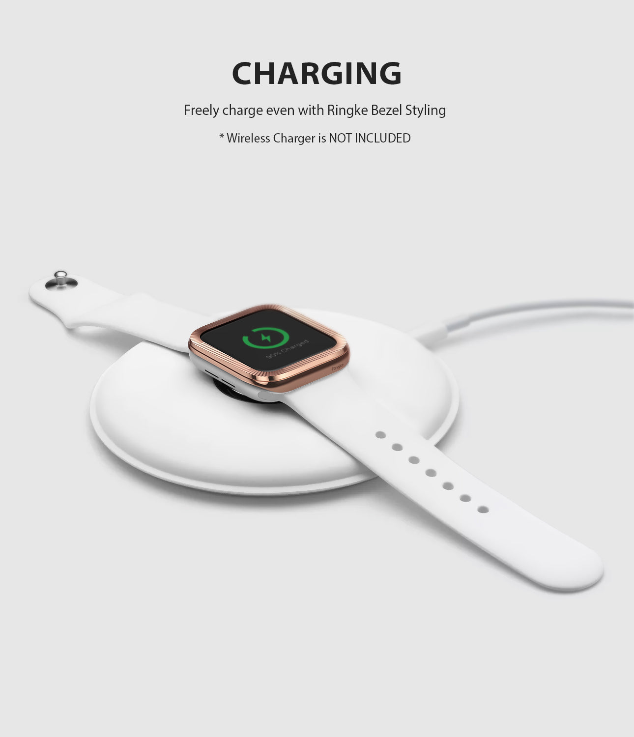 apple watch 4 44mm case ringke bezel styling stainless steel frame cover 44-43 wireless charging compatible