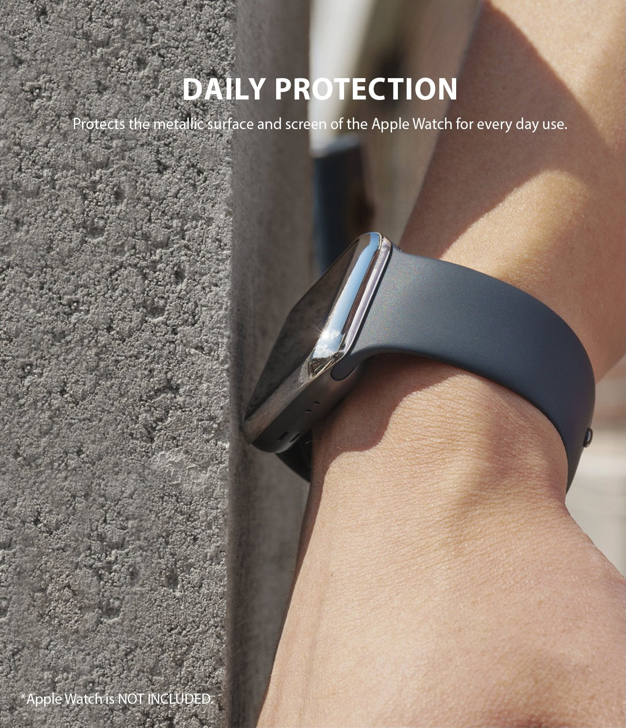 ringke bezel styling 40-03 glossy black stainless steel on apple watch series 6 / 5 / 4 / SE 40mm daily protection