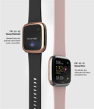 Ringke Bezel Styling Fitbit Versa 2, Full Stainless Steel Frame, Rose Gold, Stainless Steel, 2-02 ST,rose gold, glossy silver