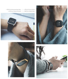 Ringke Bezel Styling Full Stainless Steel Frame Case for Fitbit Versa 2, Silver, 2-42 ST, Knurling Engraved Design