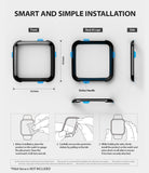 Ringke Bezel Styling Designed for Fitbit Versa Case Cover, Black- FW-V-03, easy installation