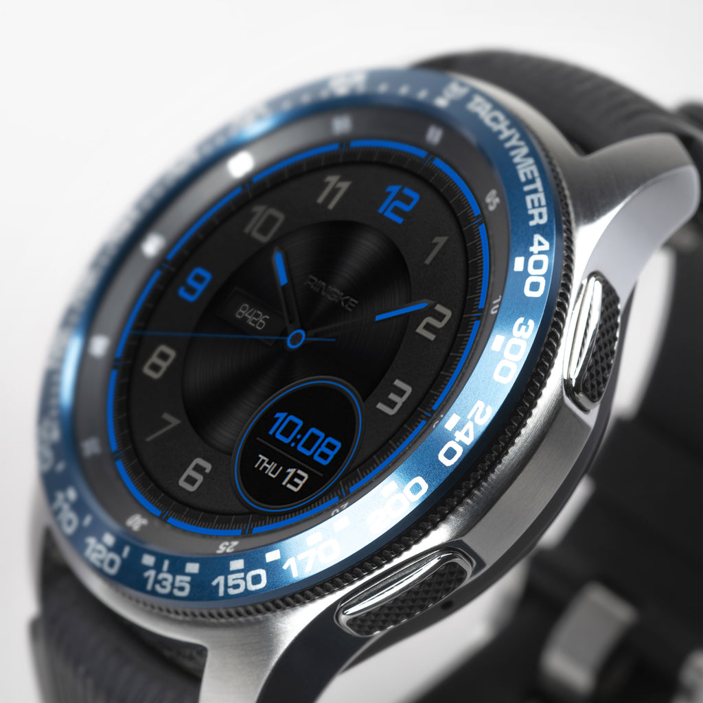ringke bezel styling for galaxy watch 46mm made with high quality aluminium blue