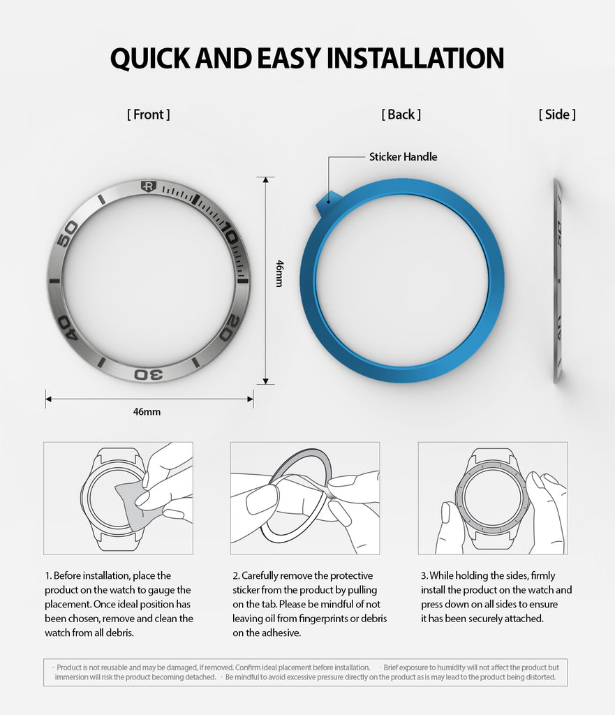 quick and easy installation guide of galaxy watch 46mm using powerful 3m adhesive tapes