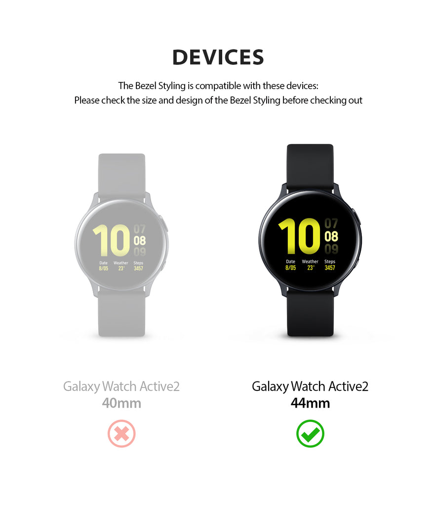 ringke bezel styling for galaxy watch active 2 44mm stainless steel compatibility