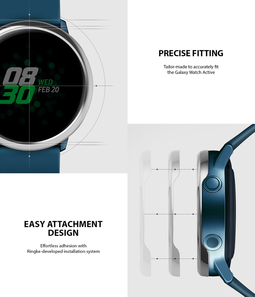 ringke bezel styling for galaxy watch active precise fitting on the existing bezel and easy attachment design