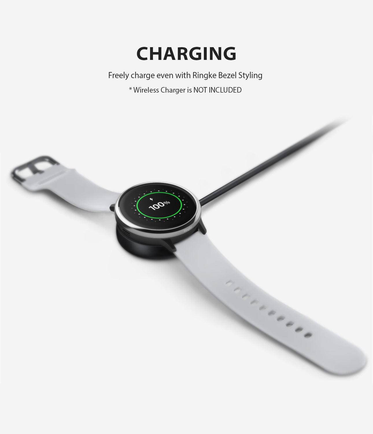 ringke bezel styling for galaxy watch active 2 40mm made with high quality stainless steel wireless charging compatible