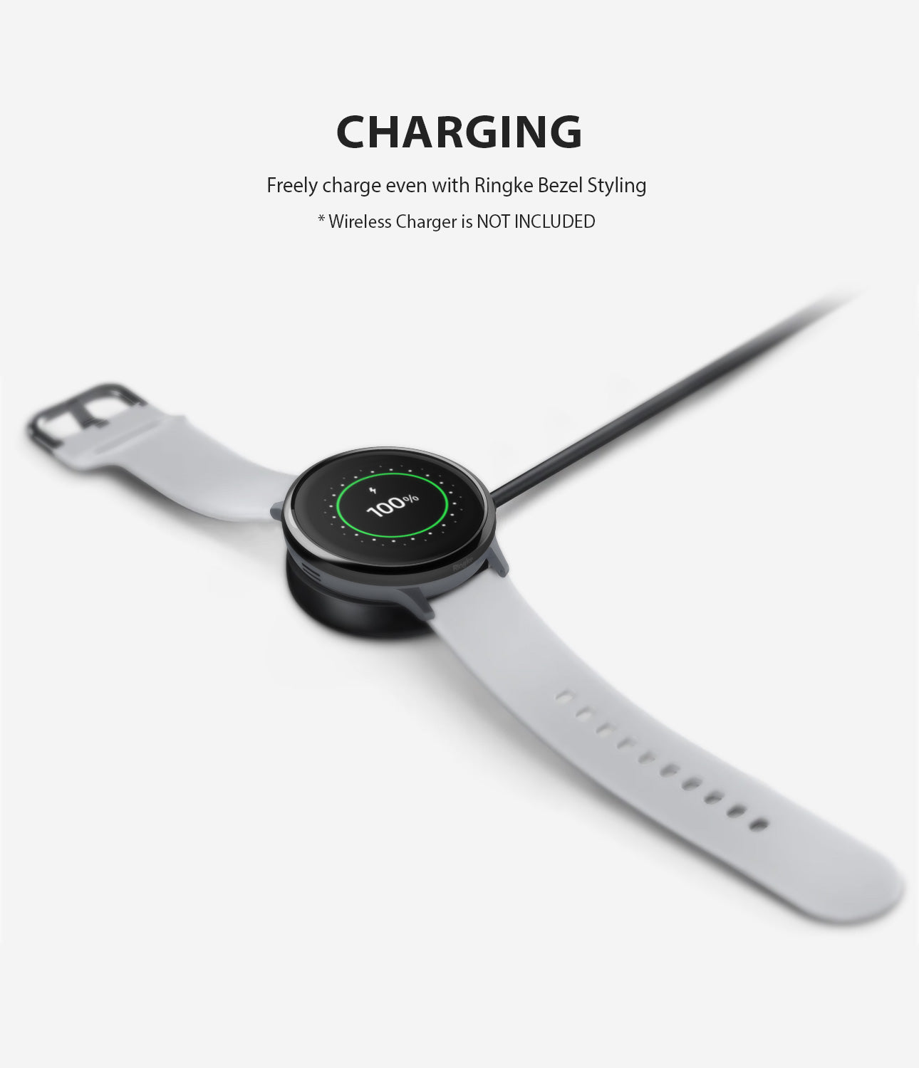 ringke bezel styling for galaxy watch active 2 40mm made with high quality stainless steel wireless charging compatible
