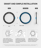 Ringke Bezel Styling for Huawei Watch GT 46mm 46-03 Black, easy installation
