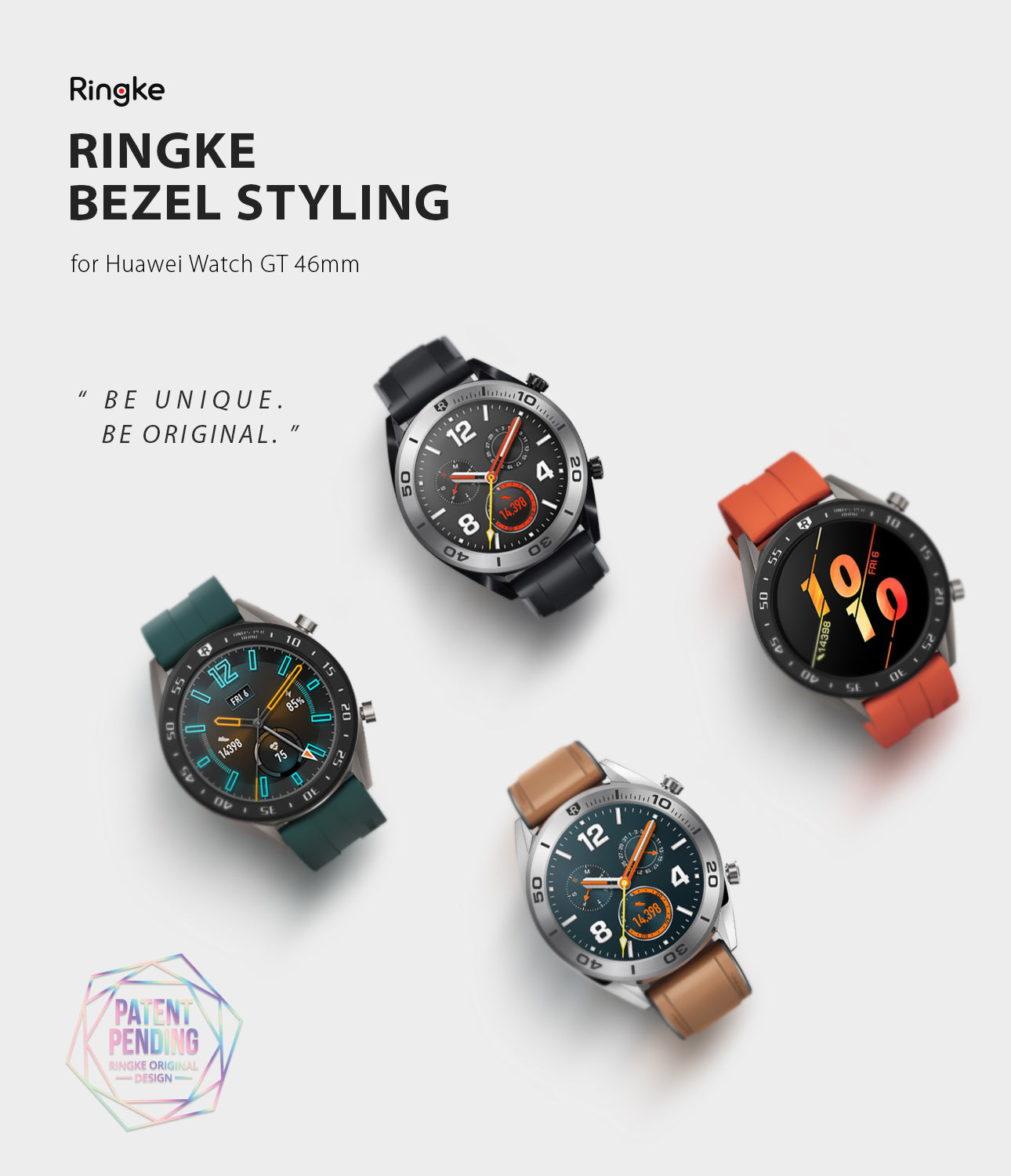 Ringke Bezel Styling for Huawei Watch GT 46mm 46-03 Black