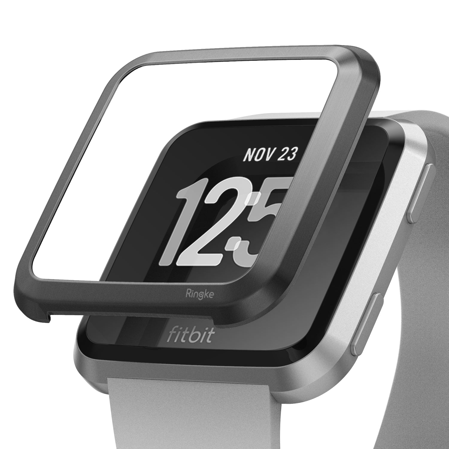 Ringke Bezel Styling Designed for Fitbit Versa Case Cover, Gray - FW-V-06