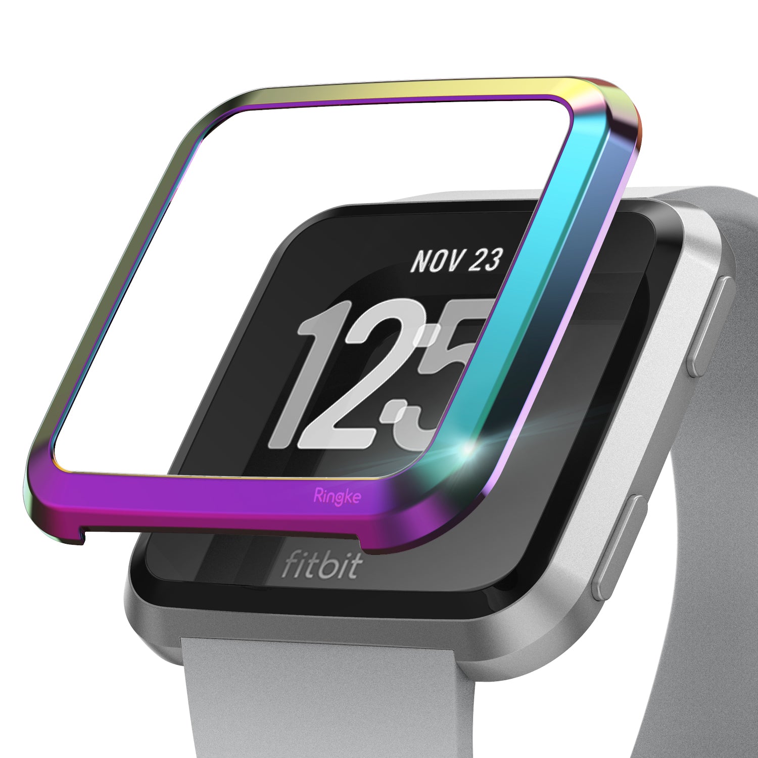 Ringke Bezel Styling Designed for Fitbit Versa Case Cover, Neo Ghrome- FW-V-08