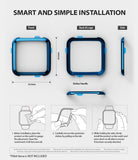 Ringke Bezel Styling Designed for Fitbit Versa Case Cover, Blue - FW-V-04, easy installation