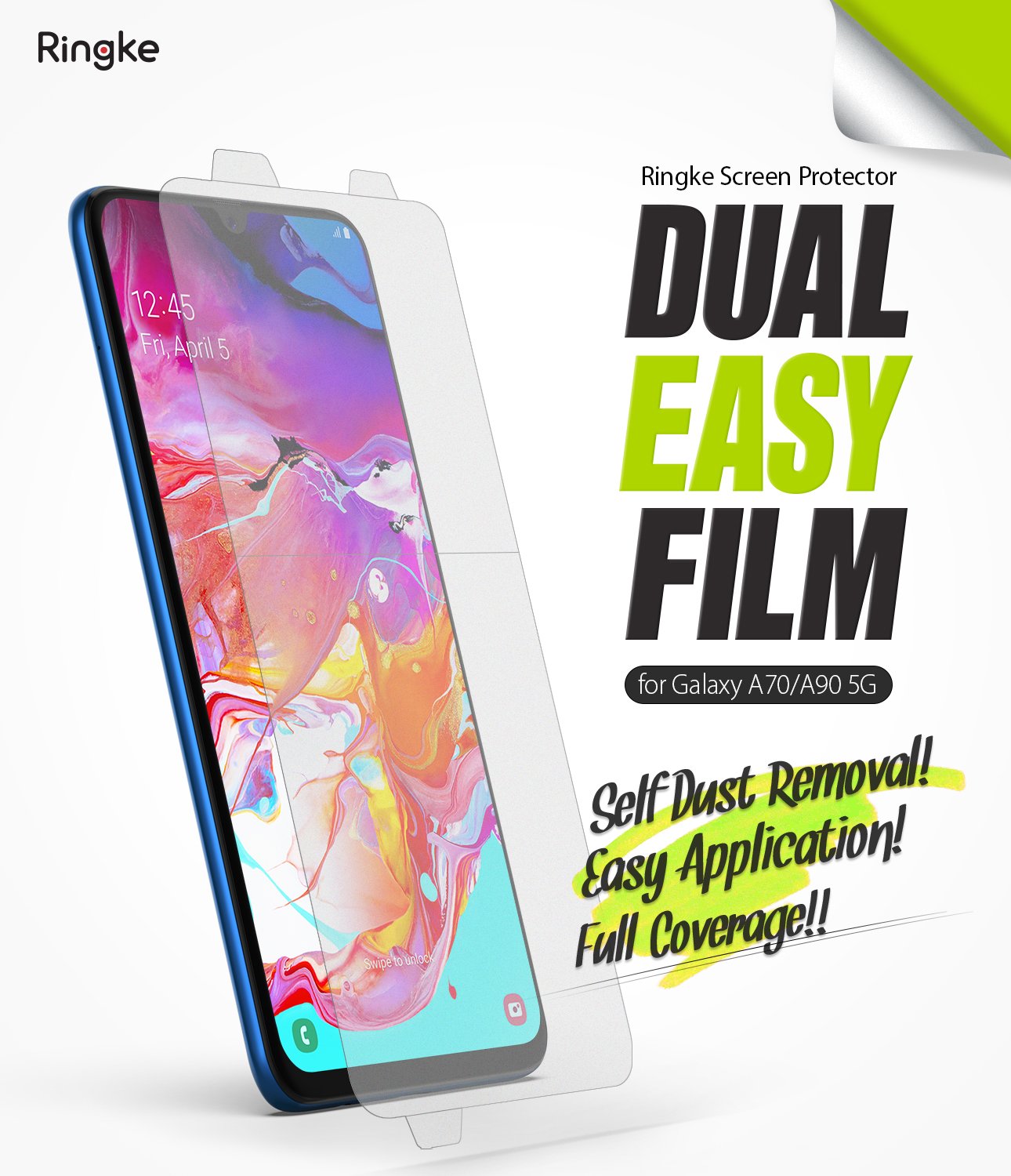 Ringke Galaxy A70 Dual Easy Screen Protector