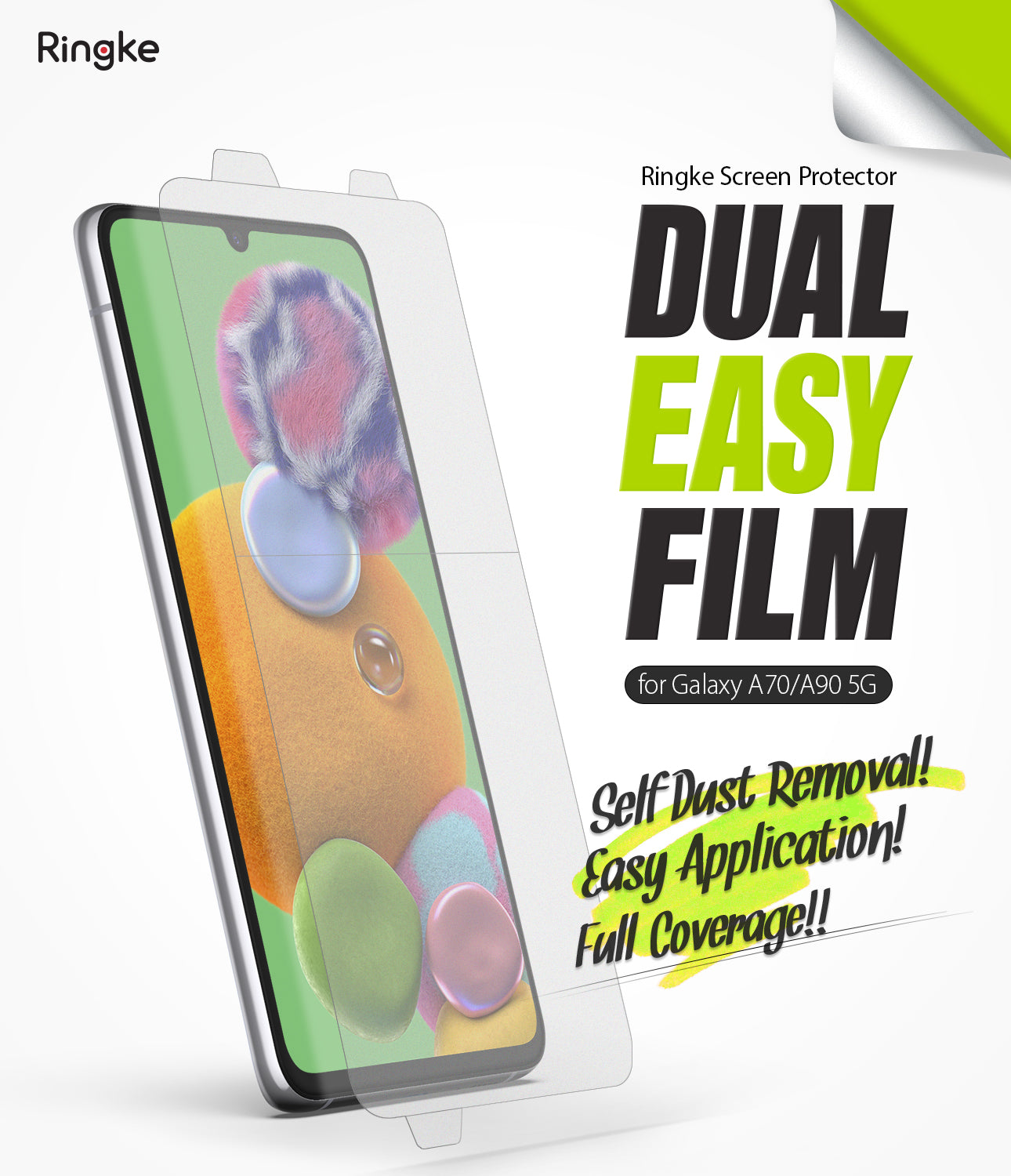 ringke dual easy film for galaxy a90 5g / a70