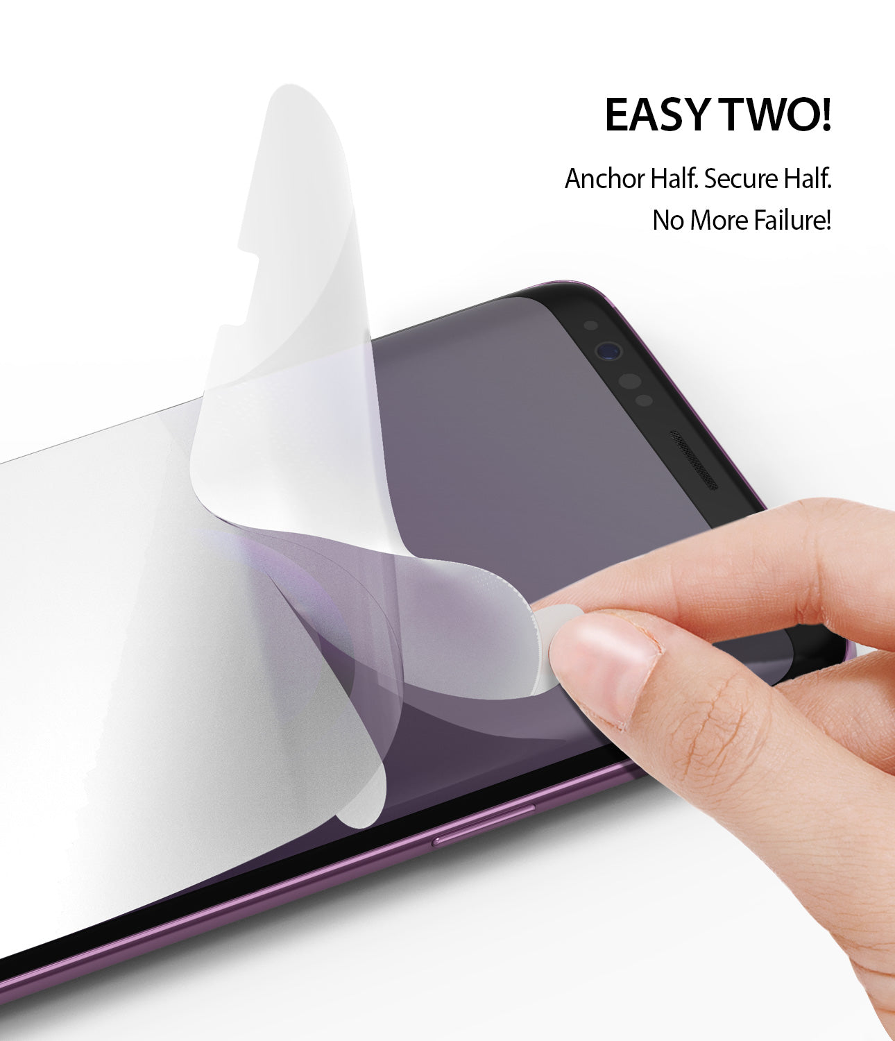 galaxy s9 dual easy full cover screen protector 2 pack