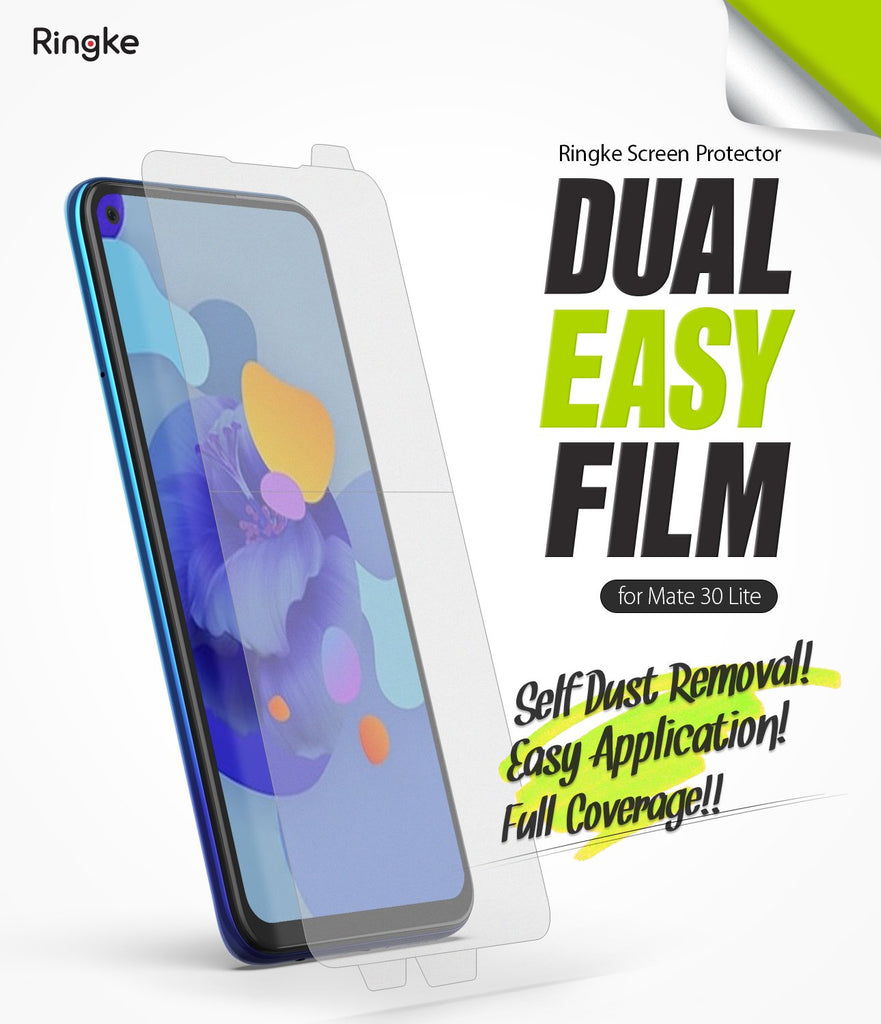Huawei Mate 30 Lite [Dual Easy Full Cover] Screen Protector [2 Pack]
