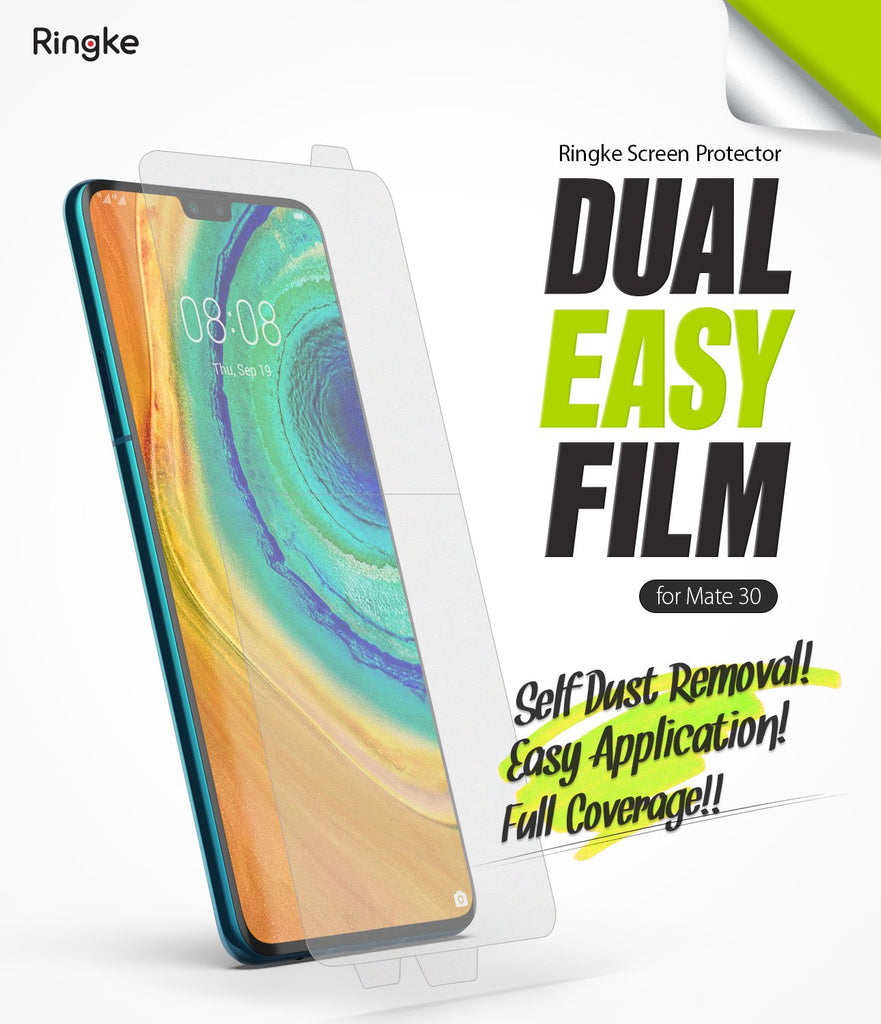 Huawei Mate 30 [Dual Easy Full Cover] Screen Protector [2 Pack]
