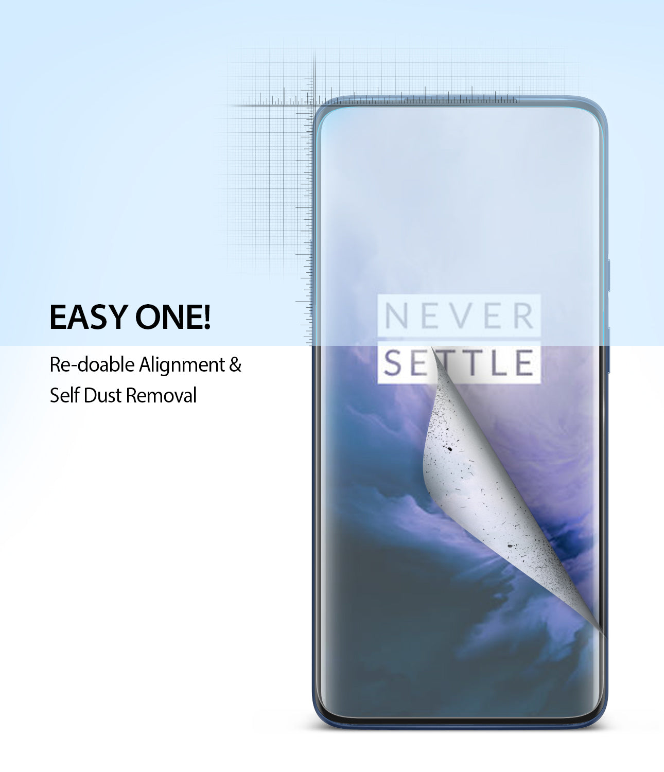 OnePlus 7 Pro / 7T Pro [Dual Easy Film] Screen Protector [2 Pack]