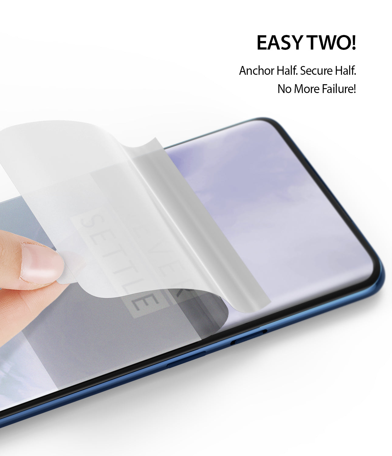OnePlus 7 Pro / 7T Pro [Dual Easy Film] Screen Protector [2 Pack]