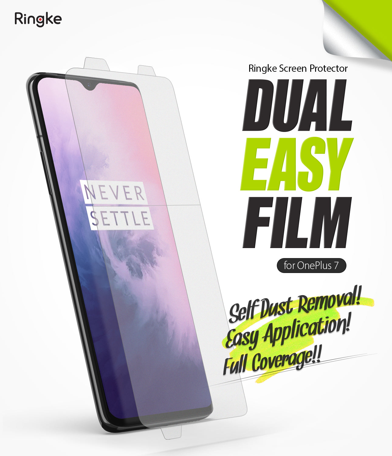 Ringke OnePlus 7 Dual Easy Screen Protector