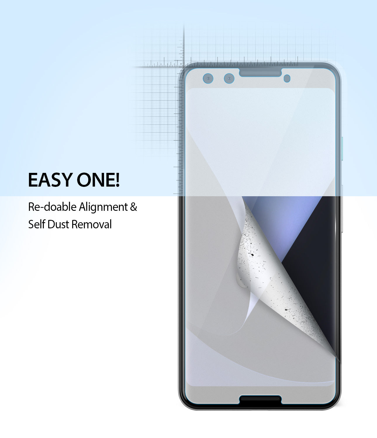 ringke dual easy film screen protector for google pixel 3 main