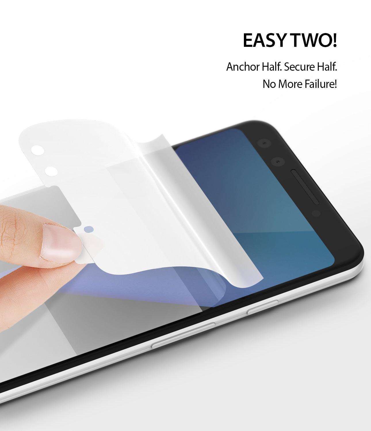 ringke dual easy film screen protector for google pixel 3 main