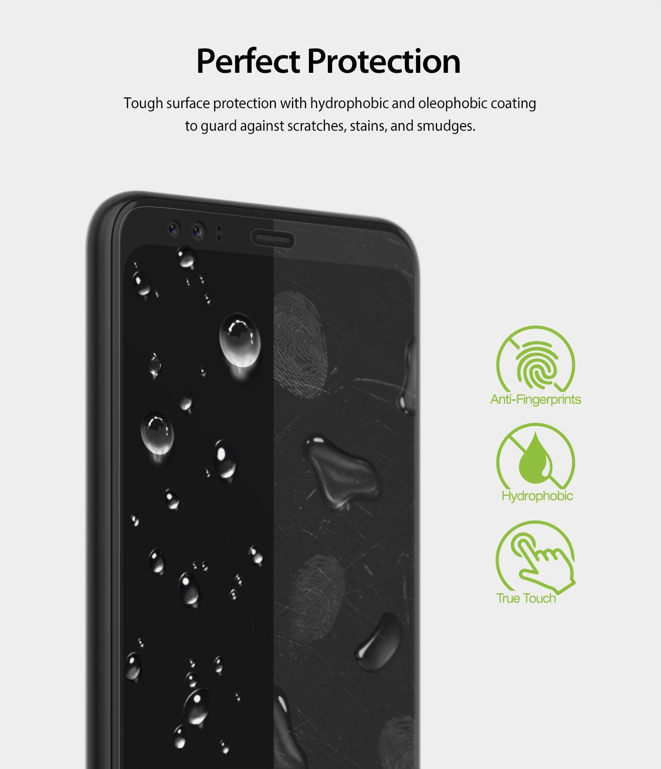 Google Pixel 4 XL, Ringke Dual Easy Film, Screen Protector, Perfect Protection