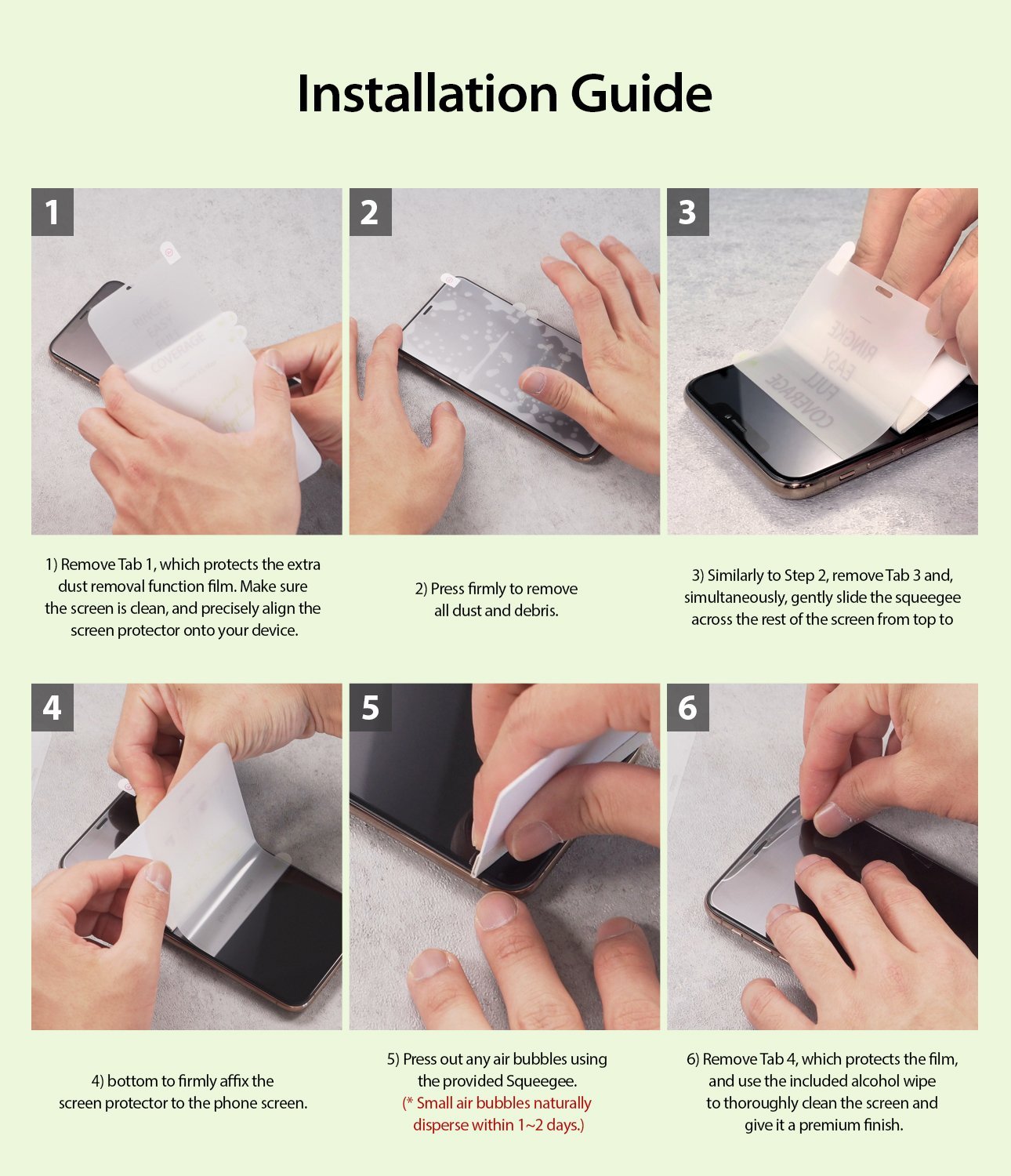 Ringke Google Pixel 4 Screen Protector, Dual Easy Film, Installation Guide