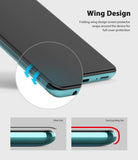 folding wing design screen protector wraps around the device for full cover protection