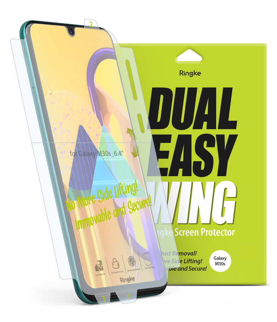 ringke dual easy film wing for galaxy m30s