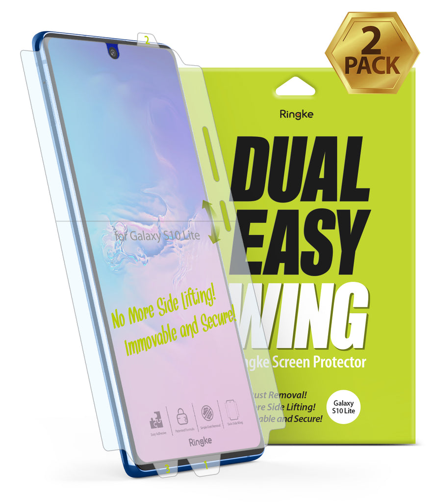 ringke dual easy film wing designed for samsung galaxy s10 lite