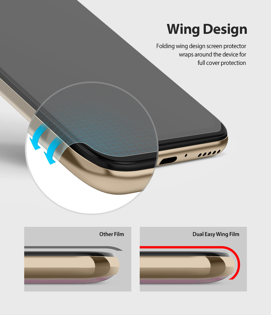 wing design - folding wing design wraps around the device for full cover protection
