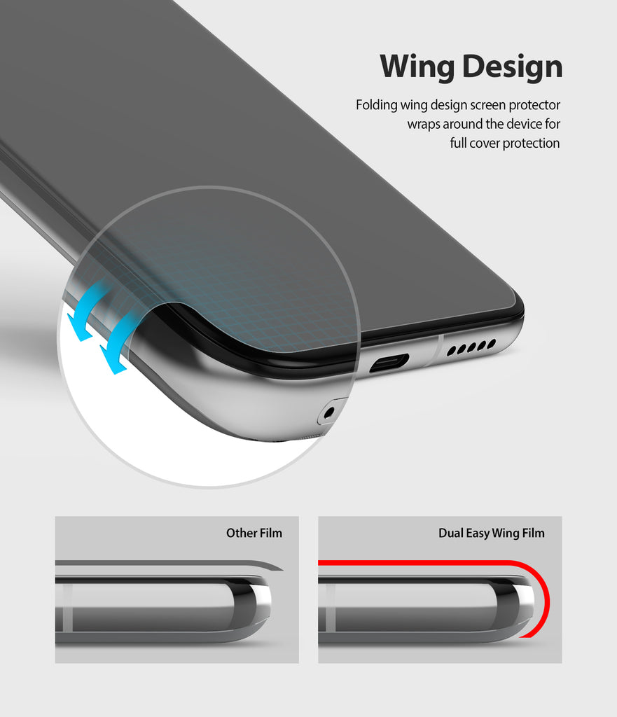 wing design wraps around the device for full cover protection