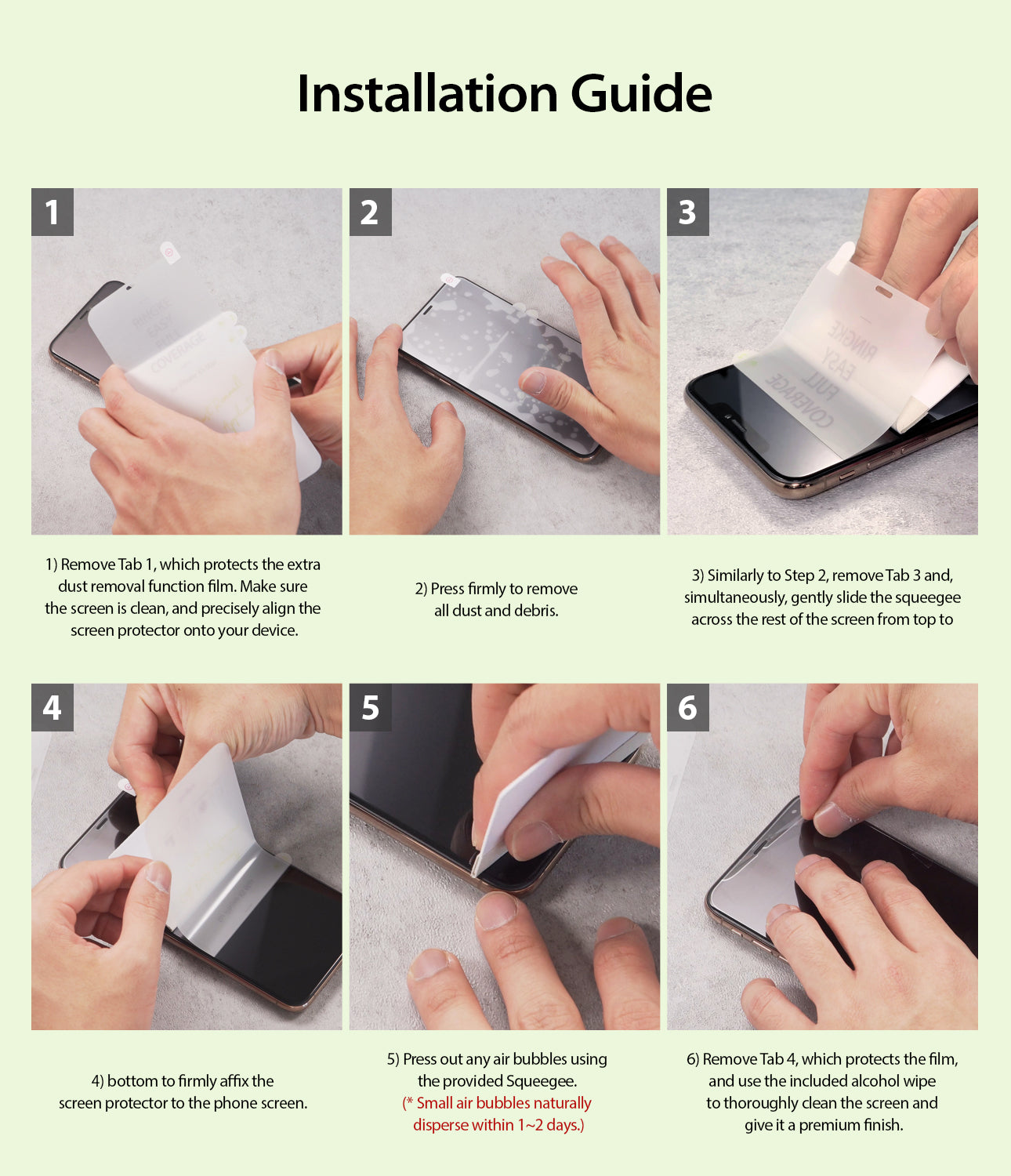iPhone 11 Pro Max Screen Protector Dual Easy Film Installation Guide