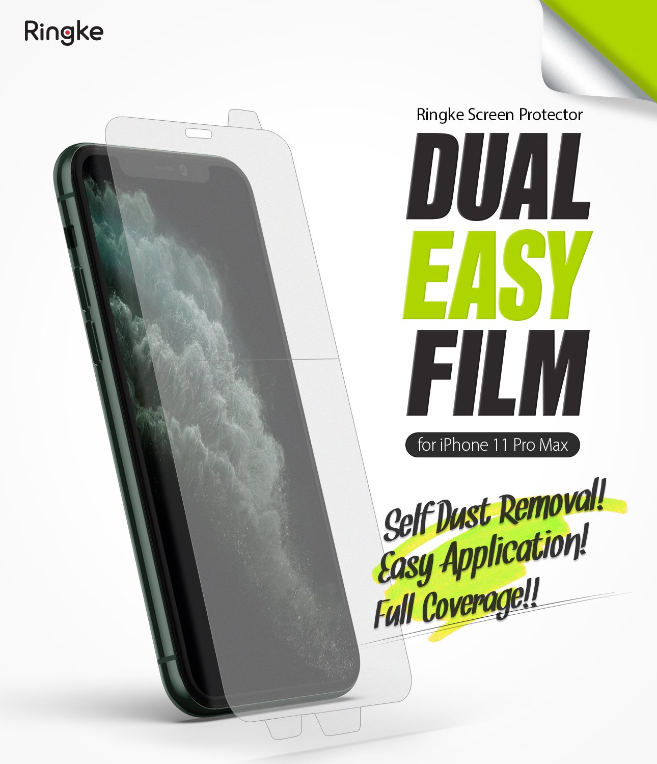iPhone 11 Pro Max Screen Protector Dual Easy Film