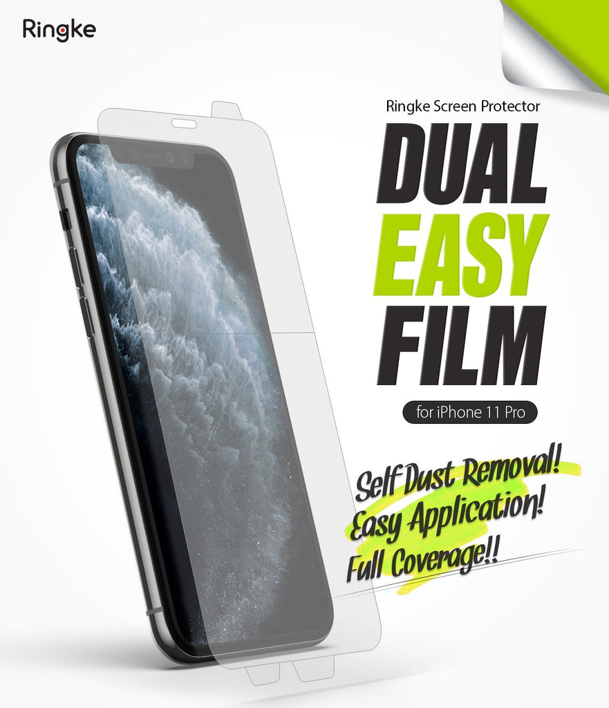 iPhone 11 Pro Screen Protector Dual Easy Film 2 Pack