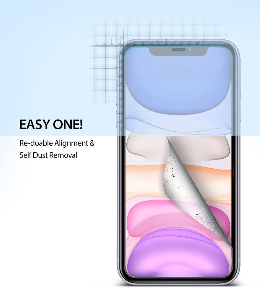 Ringke Dual Easy Film Screen Protector for iPhone 11 Easy Installation Easy One