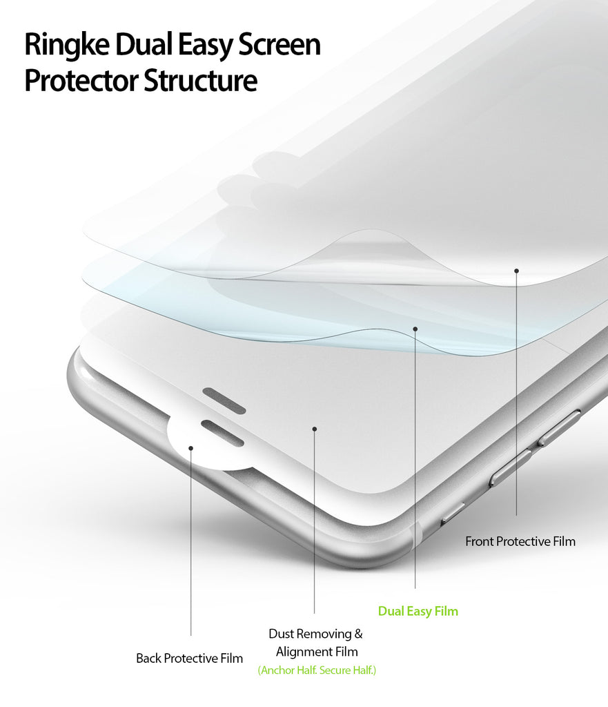 ringke dual easy film screen protector for iphone 7 8 main